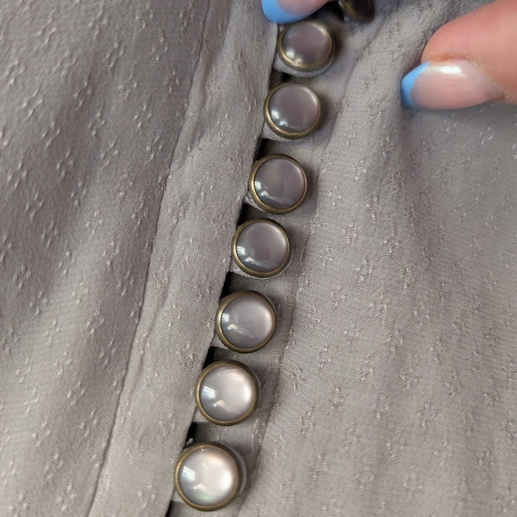 Anthropologie Odille Lavender A-Line Skirt with Button Accents Size 6 - Picture 4 of 7